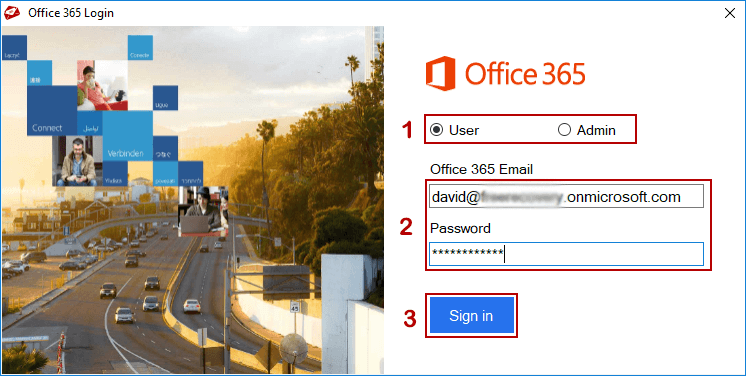 screenshot of MailsDaddy Office 365 Backup Tool